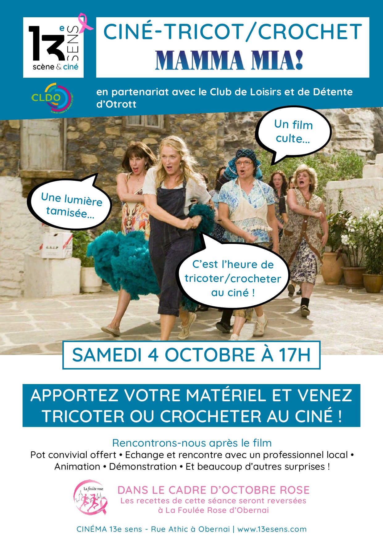 Affiche Ciné tricot Mamma Mia
